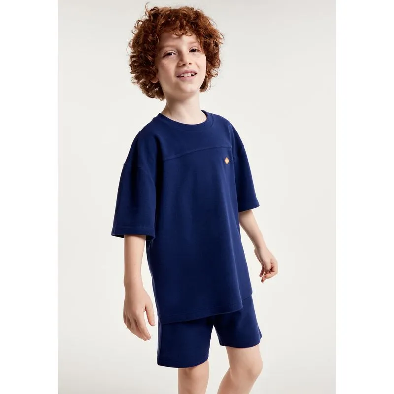 Conjunto Infantil Menino Em Moletinho - Azul 012