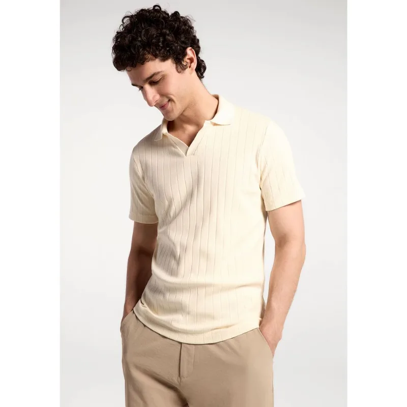 Polo Masculina Slim Em Algodão - Amarelo G