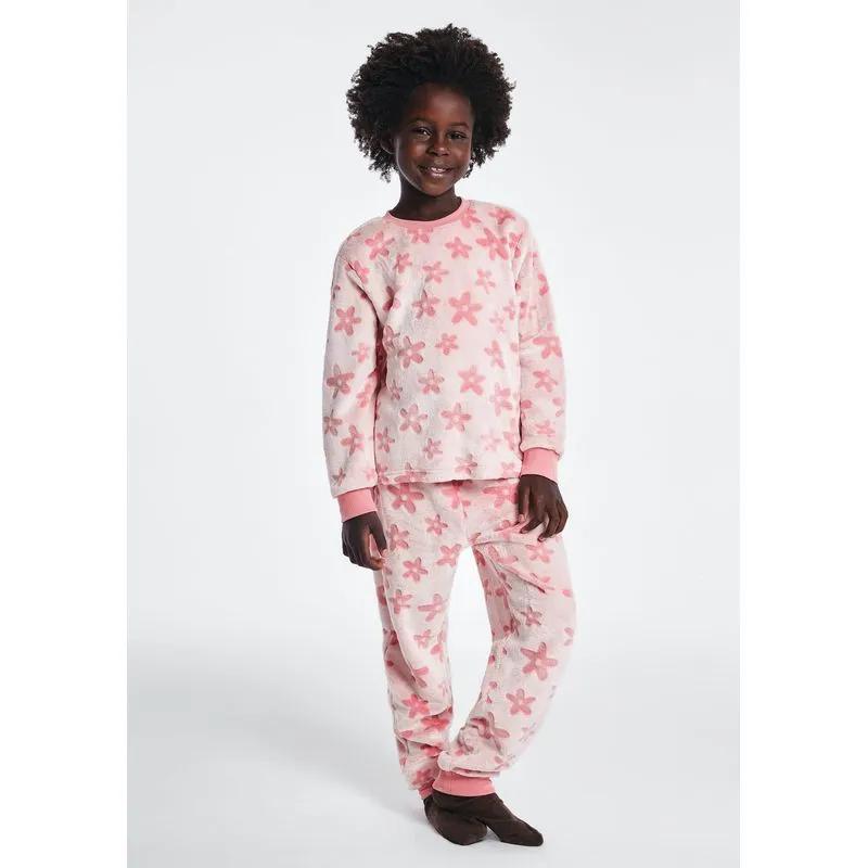 Pijama Infantil Menina Em Fleece - Rosa 016