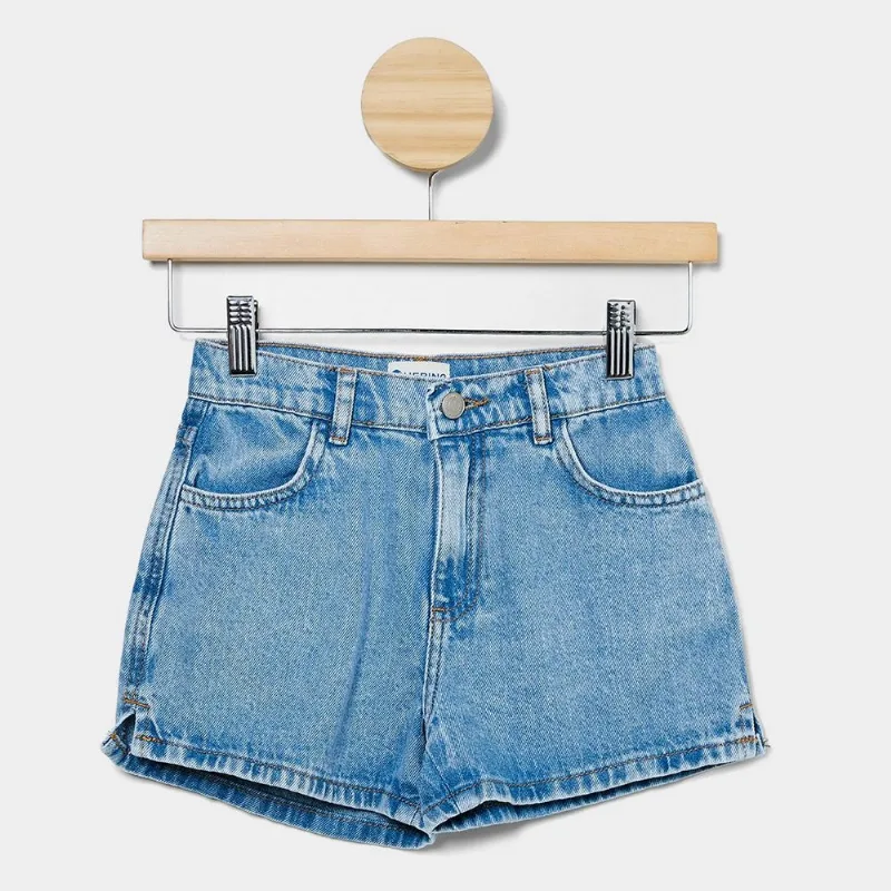 Shorts Infantil Hering Menina - Menina - Azul Claro