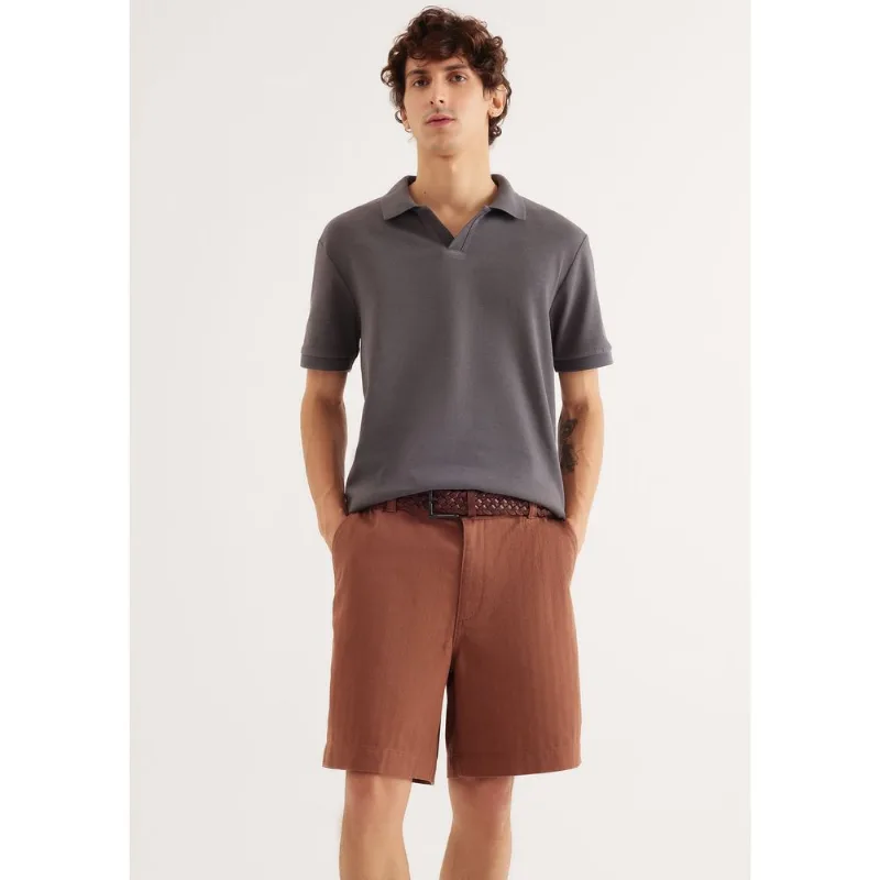 Camisa Polo Masculina Em Malha Premium - Cinza XXG
