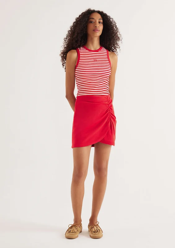 Regata Listrada Em Malha Premium Hering Feminino - Vermelho XG