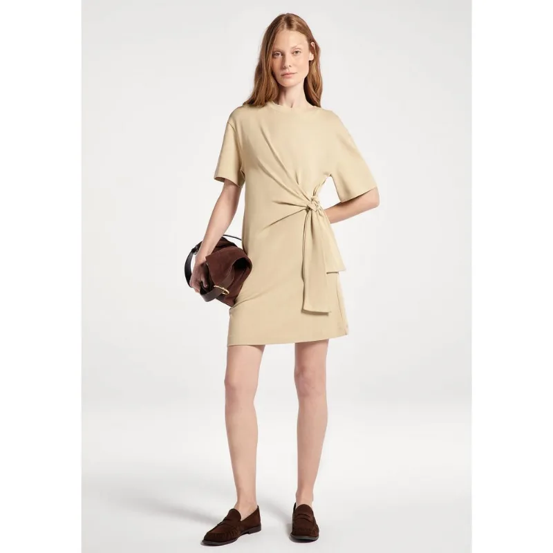 Vestido Curto Em Malha Ultra Soft - Bege XG