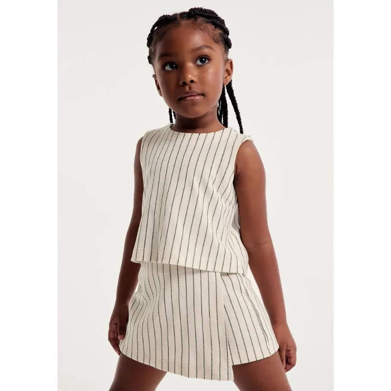 Regata Infantil Menina Piquet Fio Tinto - Off white 006