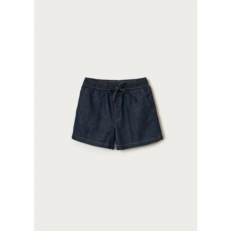Shorts Jeans Infantil Menina Com Cordão - Azul 016