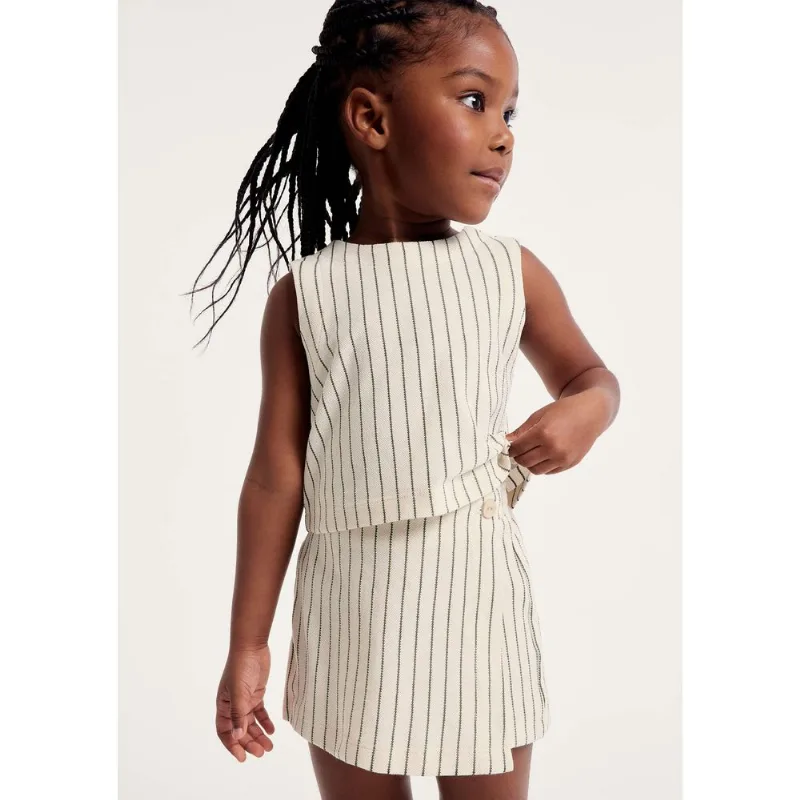 Shorts Saia Infantil Piquet Fio Tinto - Off white 010