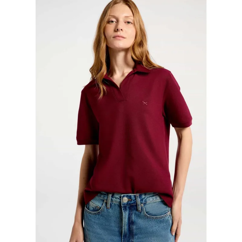 Camisa Polo Feminina Regular Piquet - Vinho G