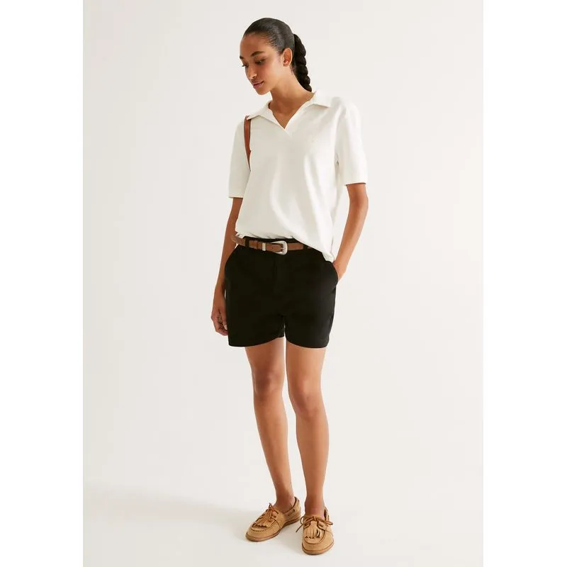 Shorts Feminino Em Sarja - Preto 044