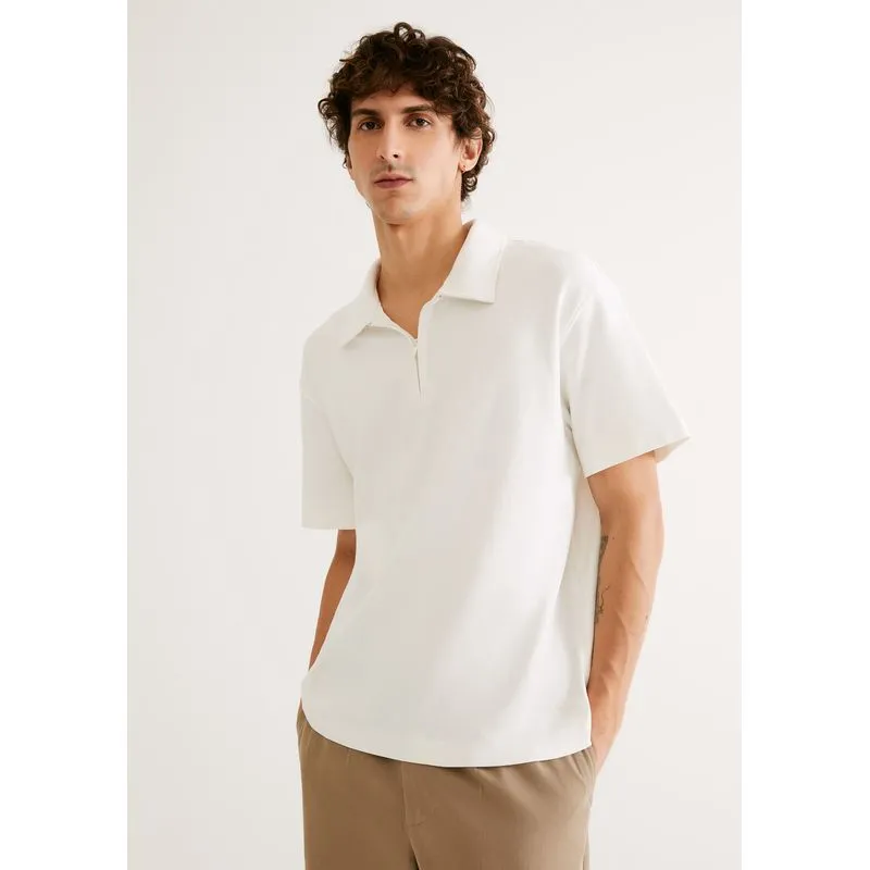 Camisa Polo Masculina Em Malha Tech - Off white G