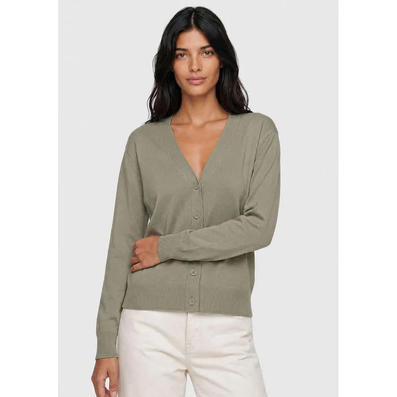 Cardigan Feminino Decote V Em Tricô - Verde M