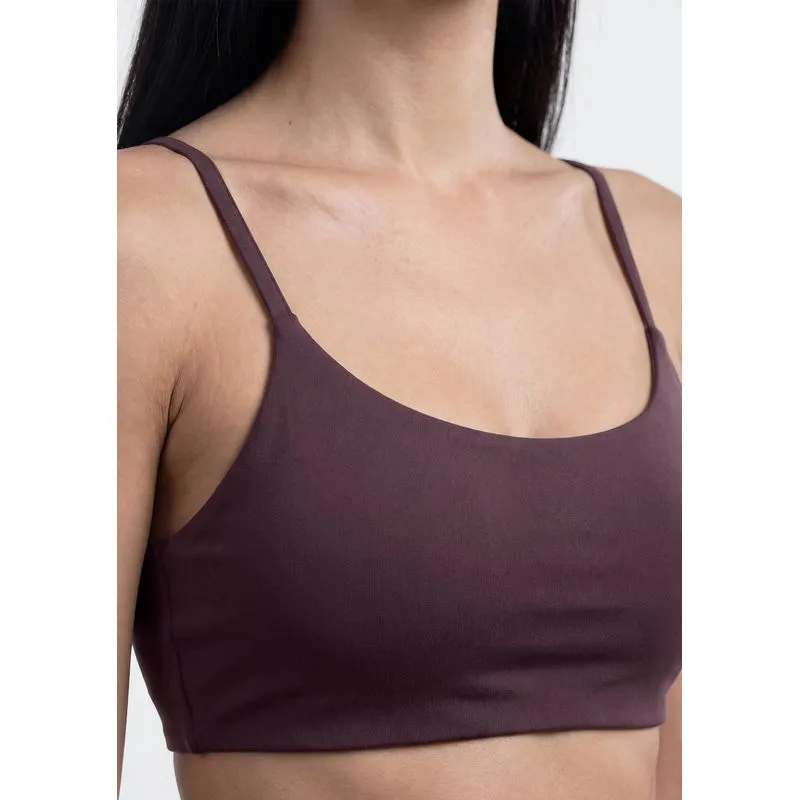 Top Esportivo Alças Finas Abertura Costas - Roxo G