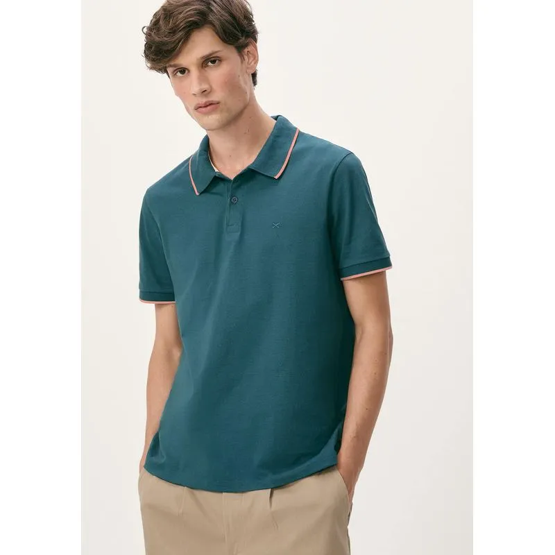 Camisa Polo Básica Masculina Super Cotton Com Bordado - Verde M