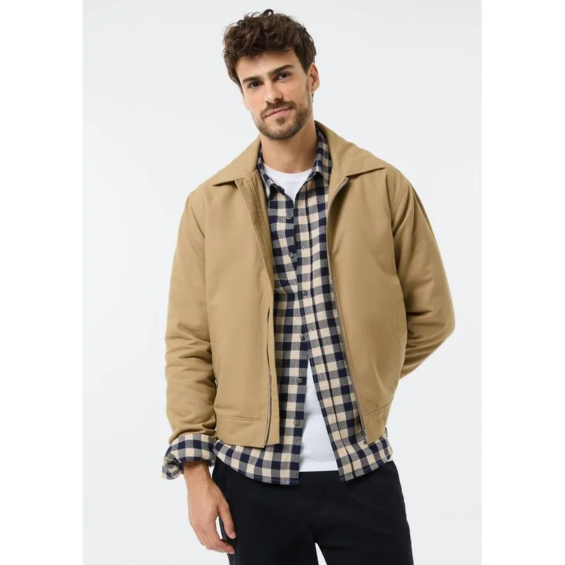 Jaqueta Masculina Sarja Com Bolsos - Bege G