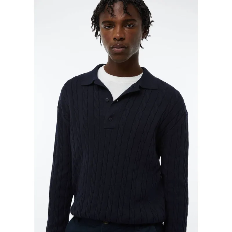 Blusão Masculino Polo Em Tricô - Azul M
