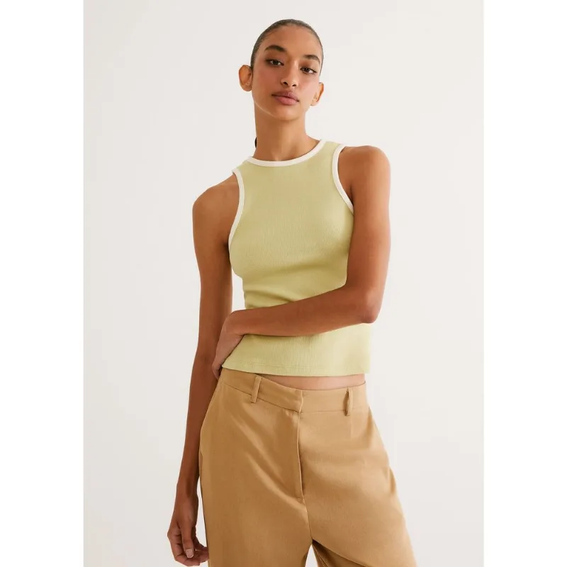 Regata Feminina Friso Contrastante - Verde XP