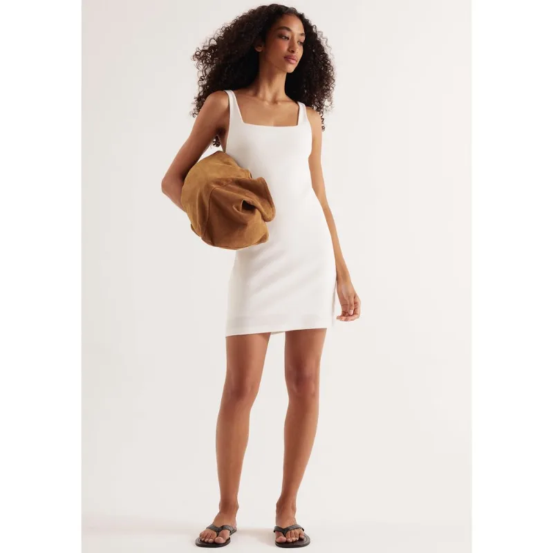 Vestido Curto Decote Quadrado - Off white XG