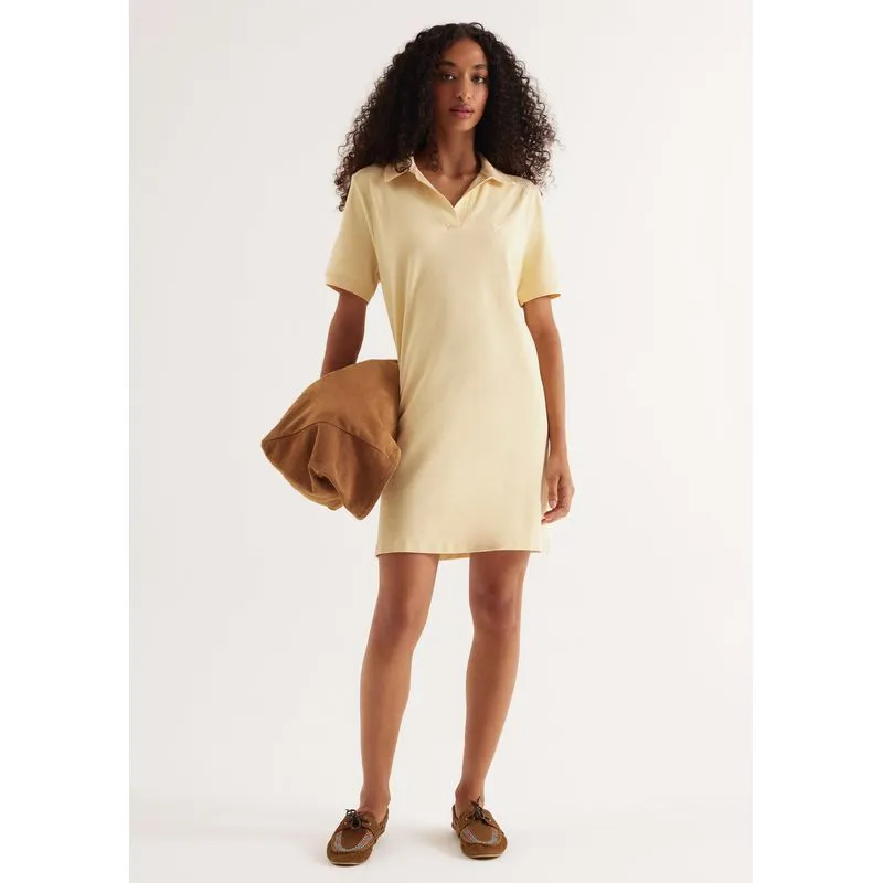 Vestido Polo Em Malha Piquet - Amarelo XG