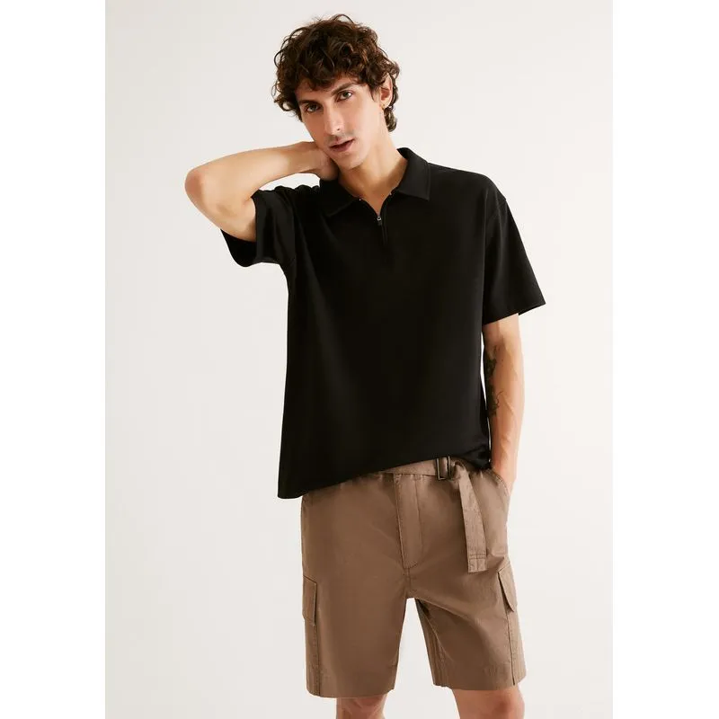 Camisa Polo Masculina Em Malha Tech - Preto M