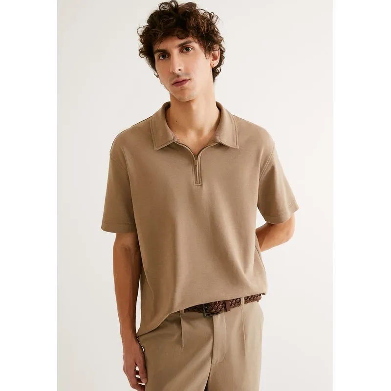 Camisa Polo Masculina Em Malha Tech - Bege M