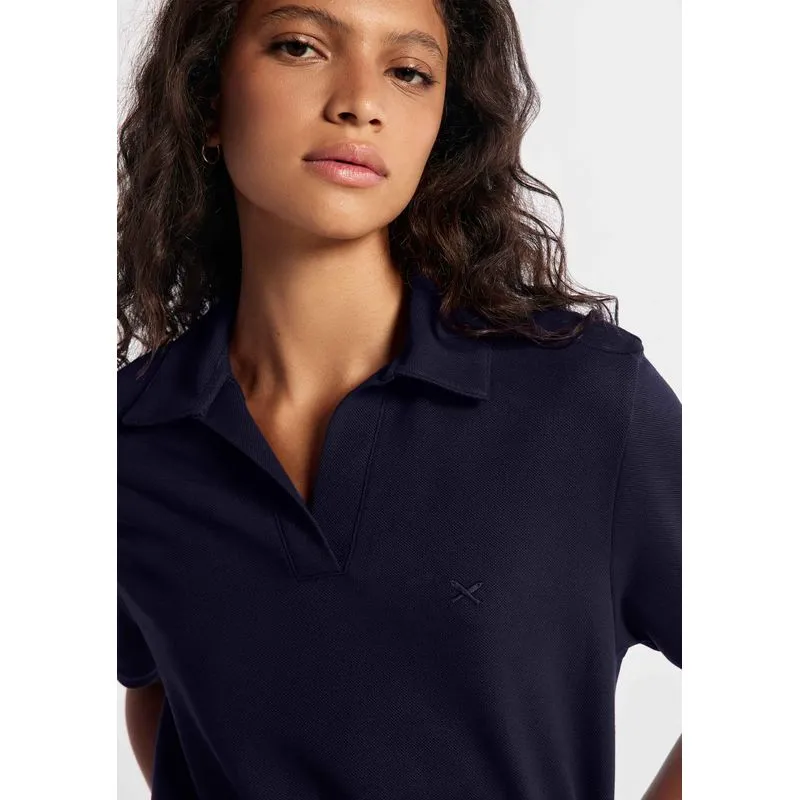 Camisa Polo Feminina Regular Piquet - Azul XG