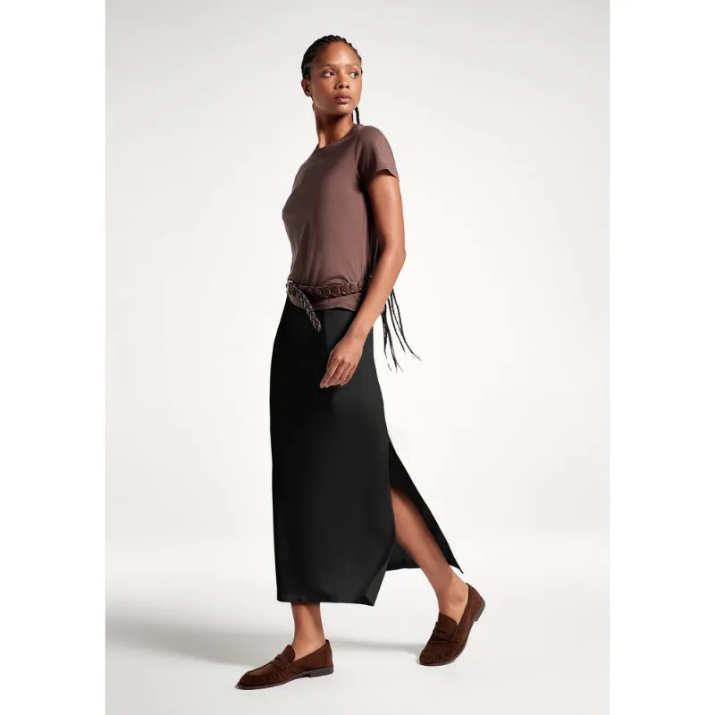 Saia Midi Peach Touch - Preto 044