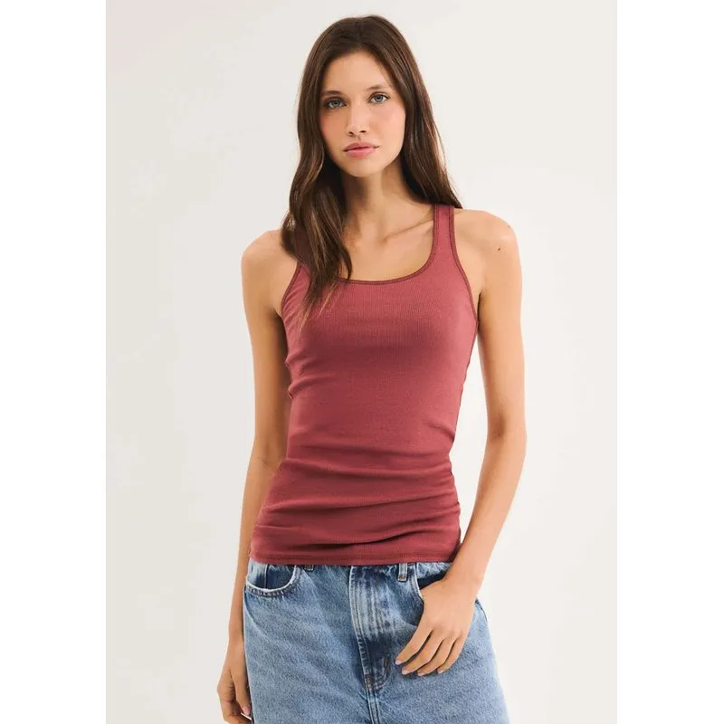 Regata Feminina Alongada Ribana Com Elastano - Vermelho XG