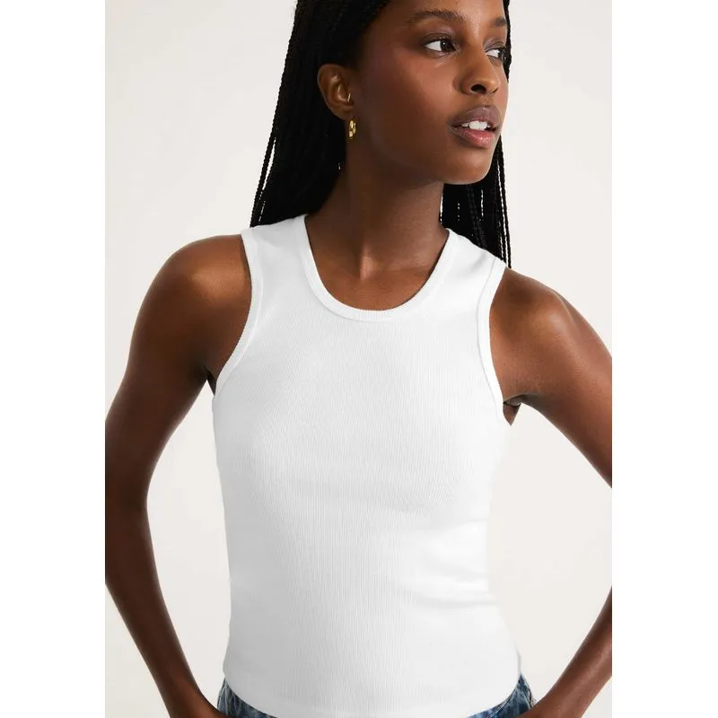 Regata Feminina Ribana Com Elastano - Branco M