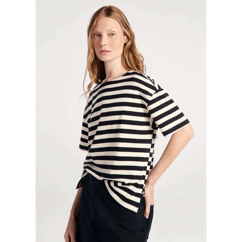 Blusa Feminina Em Malha Listrada - Preto XXG