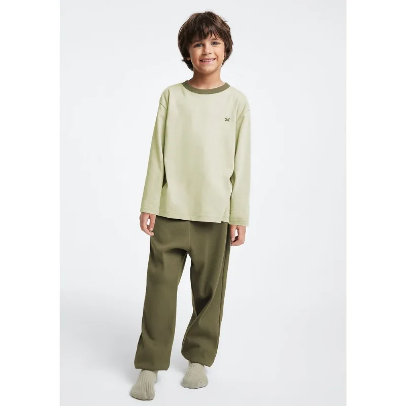 Pijama Longo Infantil Menino Com Patch - Verde 008