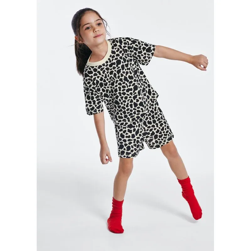 Pijama Infantil Menina Box Estampado - Creme 010