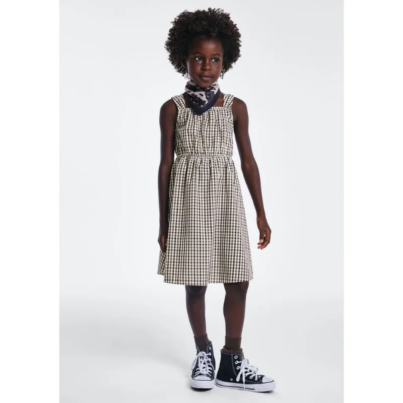 Vestido Infantil Curto Godê - Marrom 012