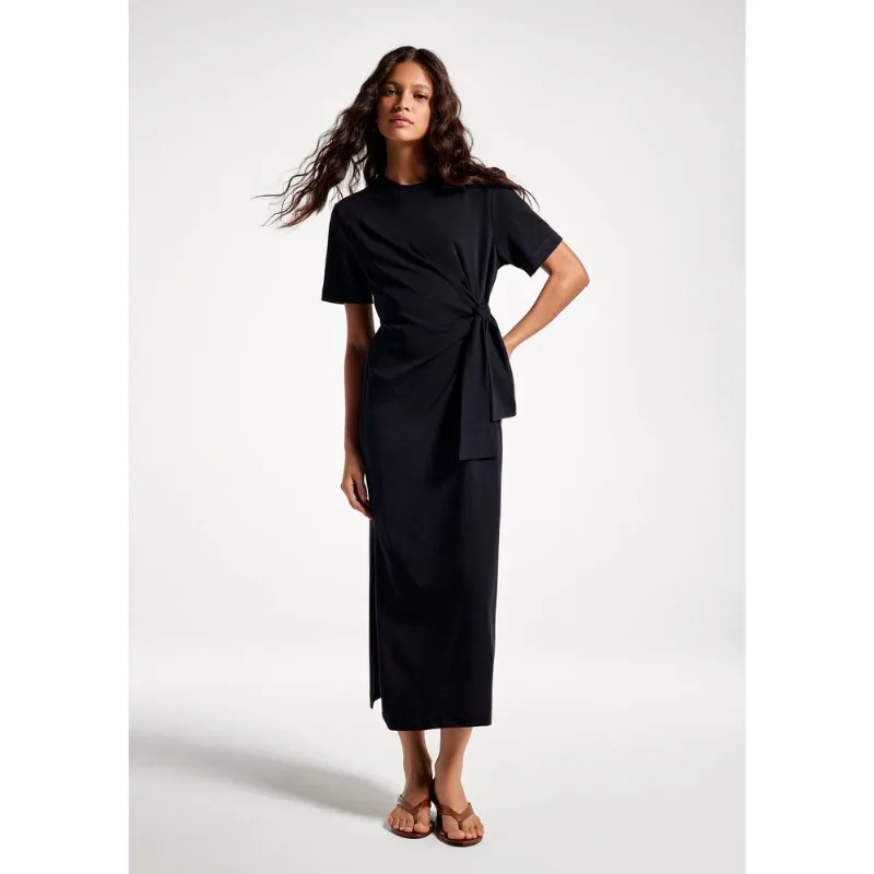 Vestido Midi Em Malha Ultra Soft - Preto M