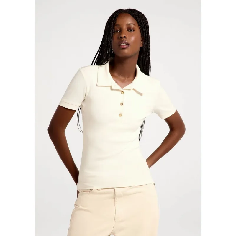 Polo Feminina Em Ribana Ultra Soft - Off white P