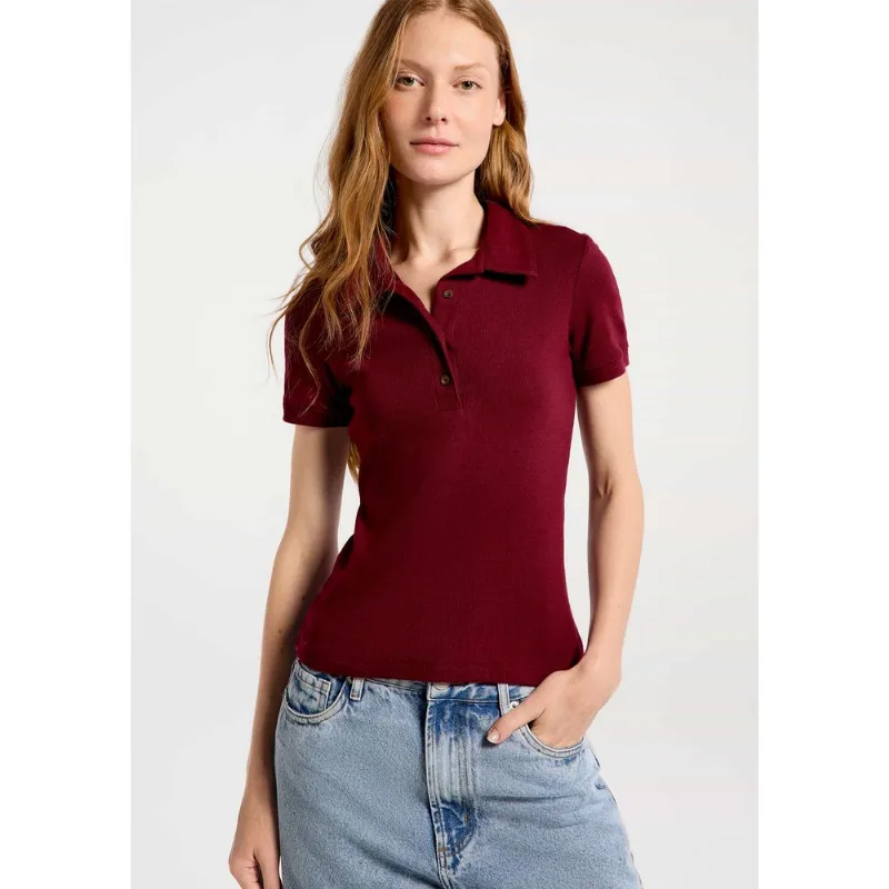 Polo Feminina Em Ribana Ultra Soft - Vinho G