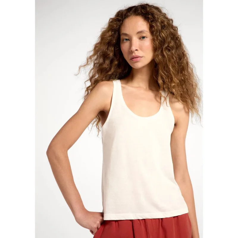 Regata Feminina Em Malha Leve - Off white P