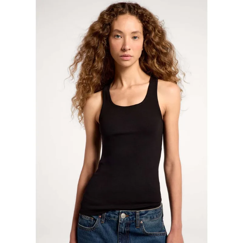 Regata Feminina Em Ribana Super Soft - Preto XG
