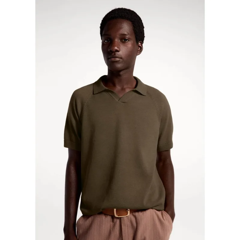Polo Masculina Manga Curta Em Tricô - Verde M