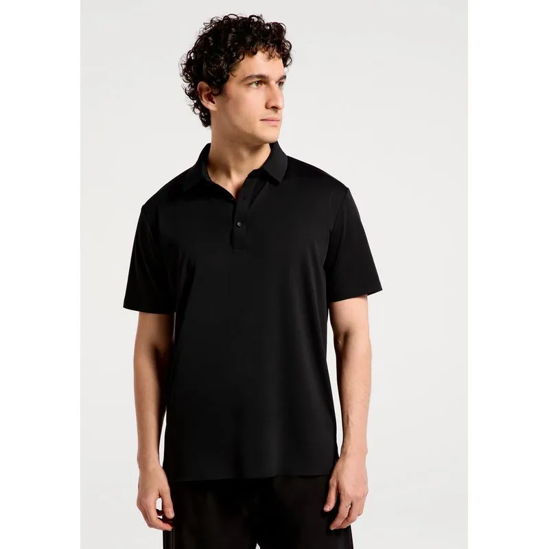 Camisa Polo Masculina Em Malha Tech - Preto XXG