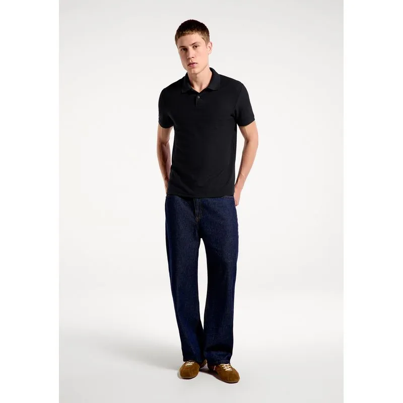 Camisa Polo Masculina Manga Curta Texturizada - Preto XG