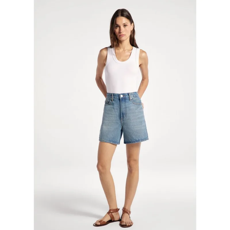 Shorts Jeans Feminino Cintura Alta - Azul 046