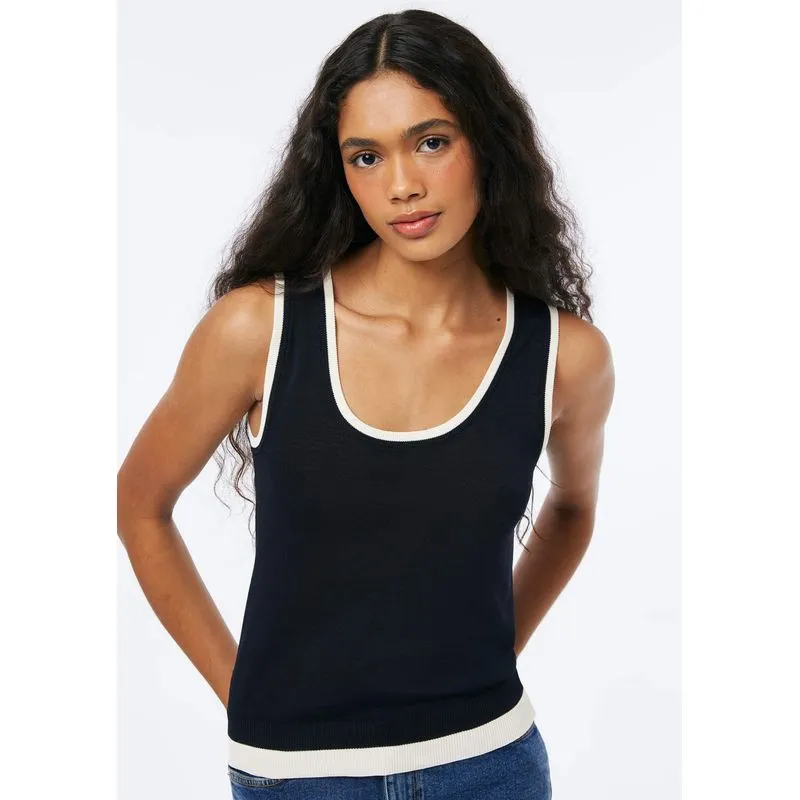 Regata Feminina Decote U Slim - Preto G