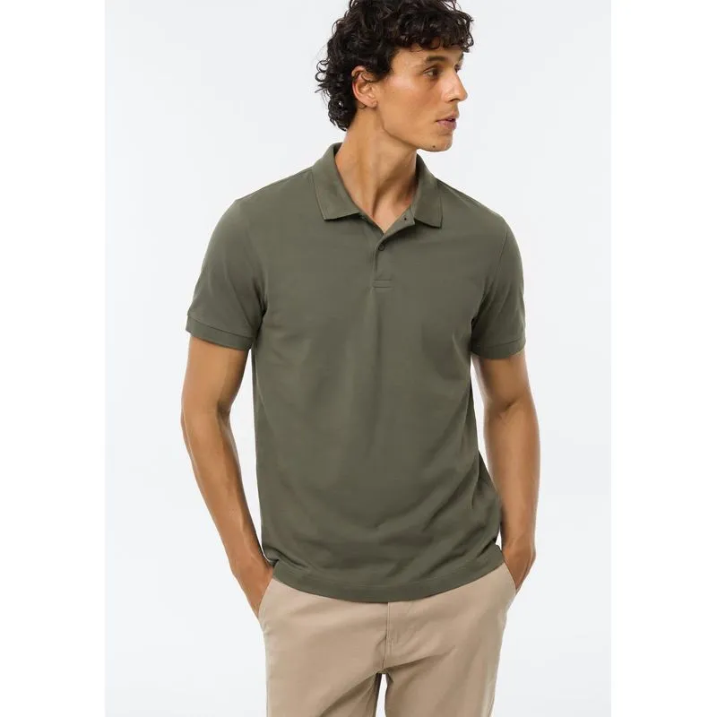 Camisa Polo Básica Masculina Em Algodão Pima - Verde XXG