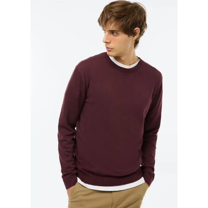 Suéter Básico Masculino Regular - Vinho G