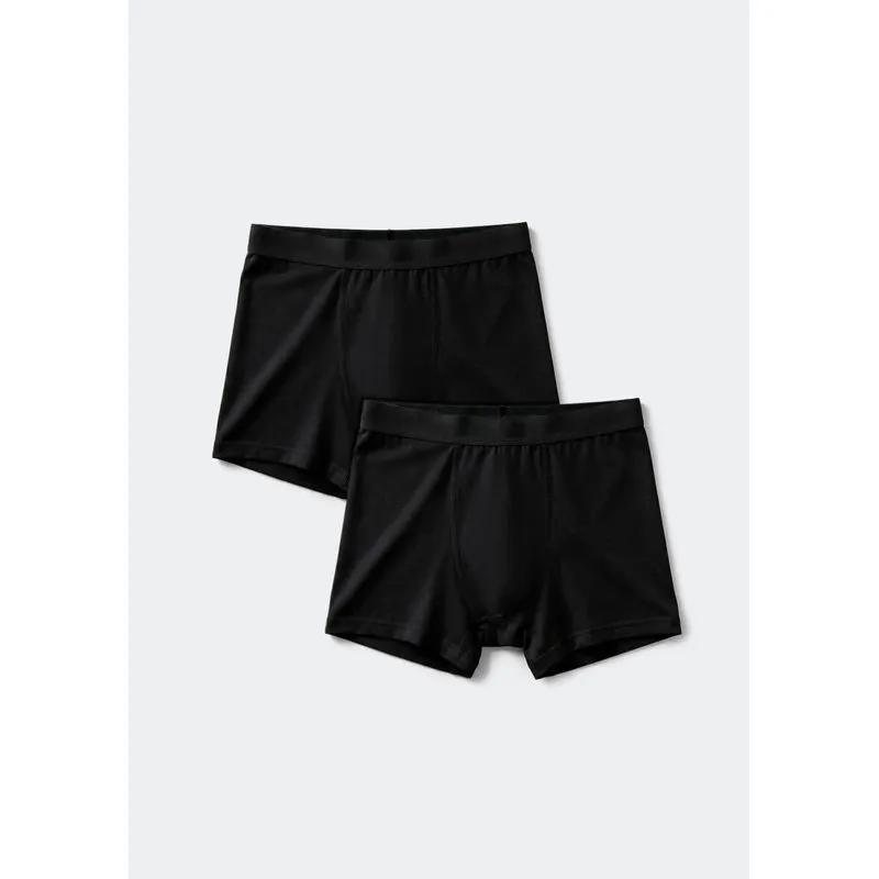 Kit Com 2 Cuecas Boxer Em Modal - Preto XXG