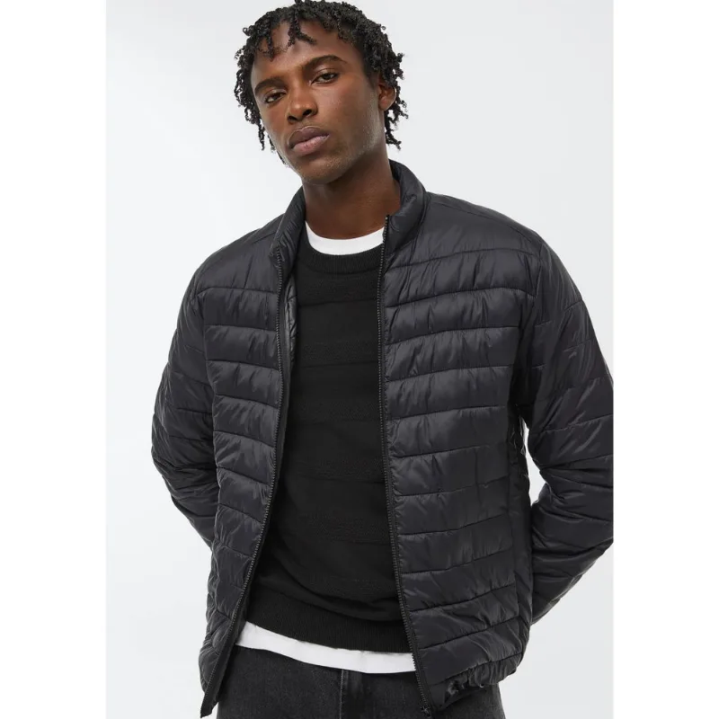 Jaqueta Masculina Puffer Matelassê + Saquinho - Preto G