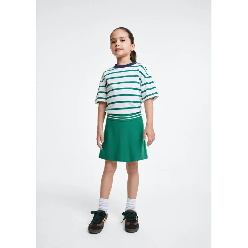 Shorts Saia Infantil Em Malha De Algodão - Verde 008