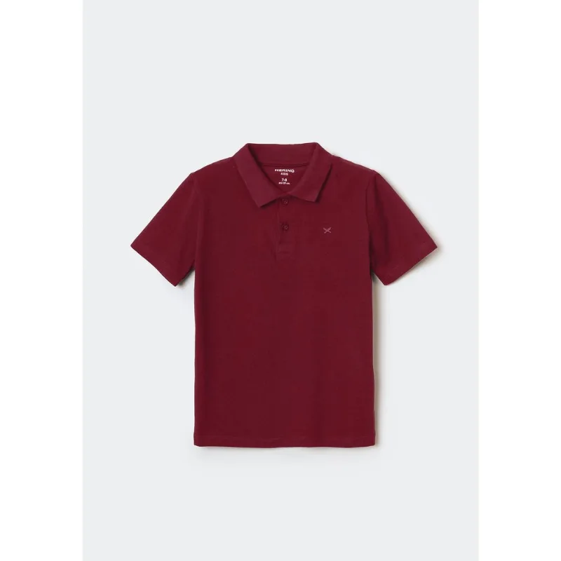 Camisa Polo Infantil Menino Com Bordado - Vinho 008