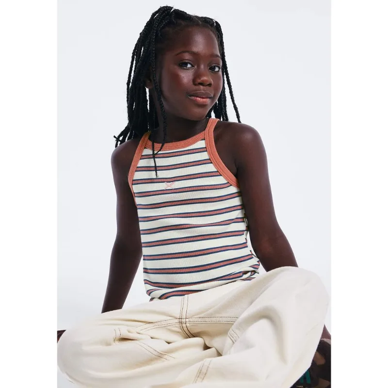 Regata Infantil Menina Halter Neck Listrada Em Ribana - Rosa 014