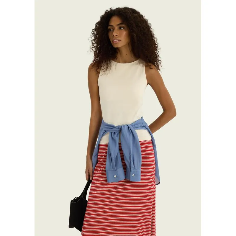 Regata Feminina Em Malha Premium - Creme G