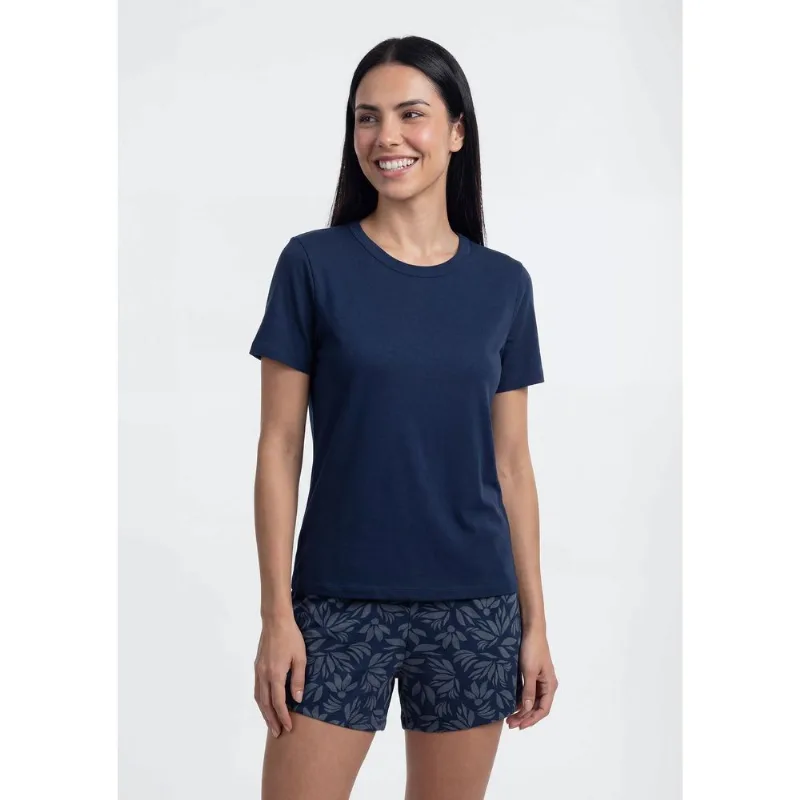 Pijama Feminino Curto Amplo Estampado - Azul XP